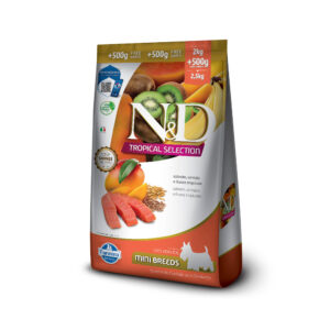 Ração Farmina N&D Tropical Selection para Cães Adultos de Porte Mini Sabor Salmão, Cereais e Frutas Tropicais 2,5kg