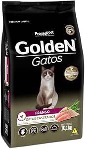 Ração Golden Para Gatos Adultos Castrados - 10,1 kg - Sabor Frango