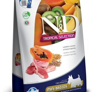 N&D Tropical para Cães Adultos de Raças Mini e Pequenas Sabor Cordeiro, Cereais e Frutas Tropicais 2,5Kg