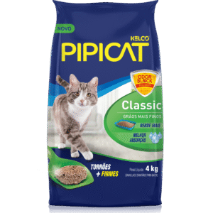 Areia para Gato Pipicat Classic Odor Block 4kg