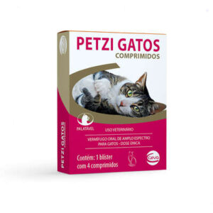 Vermifugo Petzi Gatos 600 mg - 4 Comprimidos