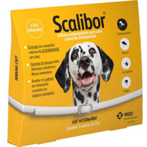 Coleira Antiparasita Scalibor 65 cm Proteção 4 Meses Pulgas e Mosquitos